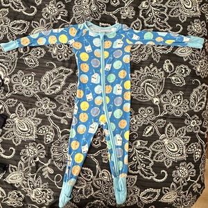 Little Sleepies Blue Cookies & Milk Bamboo Viscose Zippy